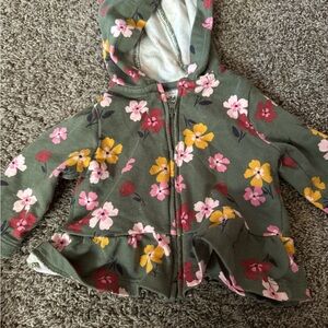 Carter's Green Floral Hoodie for Kids